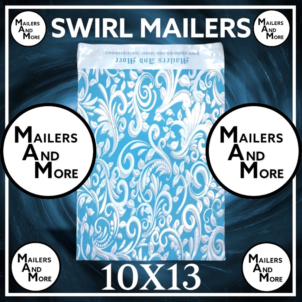 50 10X13 Poly Mailers White Swirl PRICE IS FIRM - Picture 5 of 8